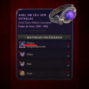 Kit de Runas (Anel do Céu sem Estrelas) - Diablo IV