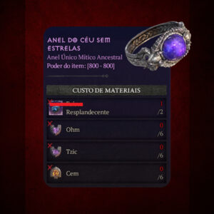 Kit de Runas (Anel do Céu sem Estrelas) - Diablo IV