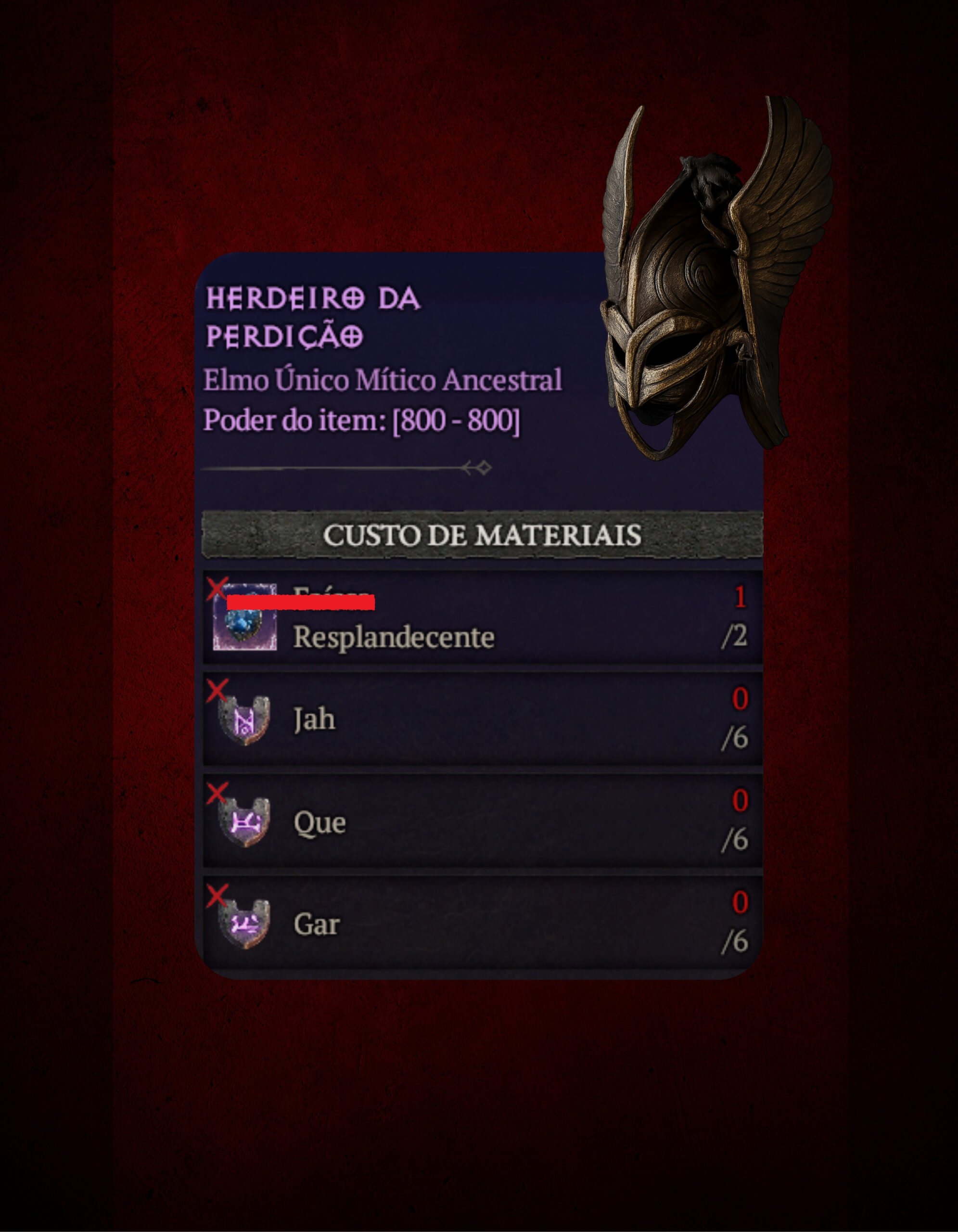 Kit de Runas (Herdeiro da Perdição) - Diablo IV