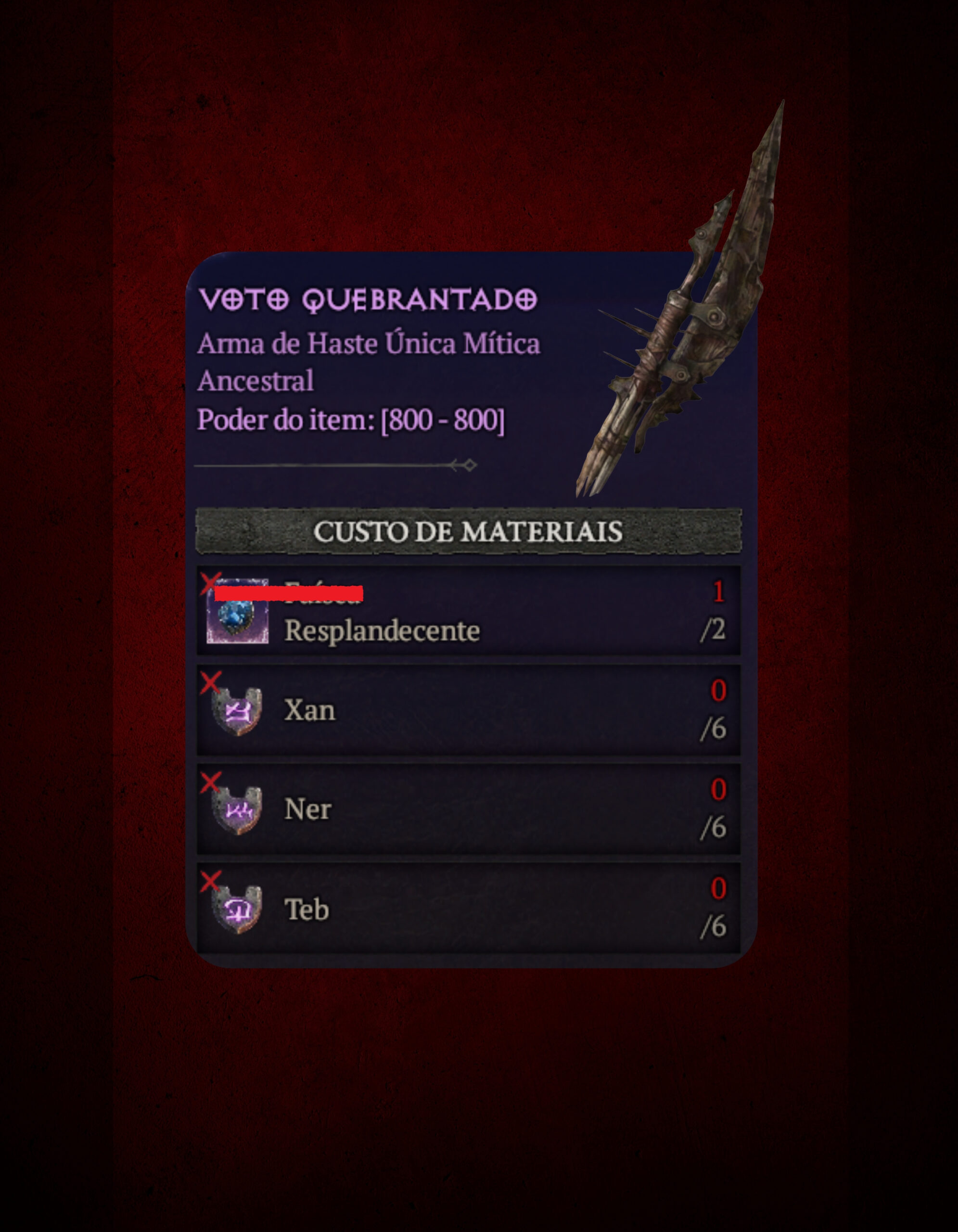 Kit de Runas (Voto Quebrantado) - Diablo IV