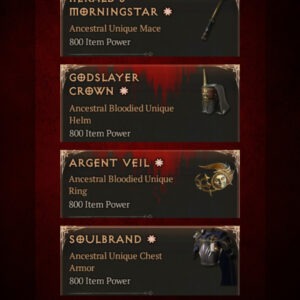 Kit únicos paladino build hammer ROB