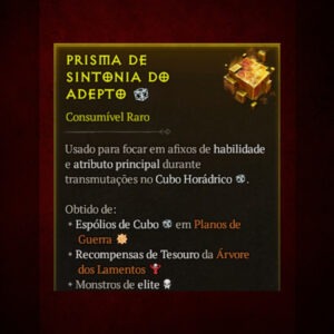 Prisma de Sintonia do Adepto x10